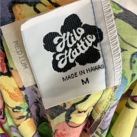 Vintage Hilo Hattie Sz M Hawaiian Tropical Floral Print Wrap Dress Multicolor - Picture 5 of 6